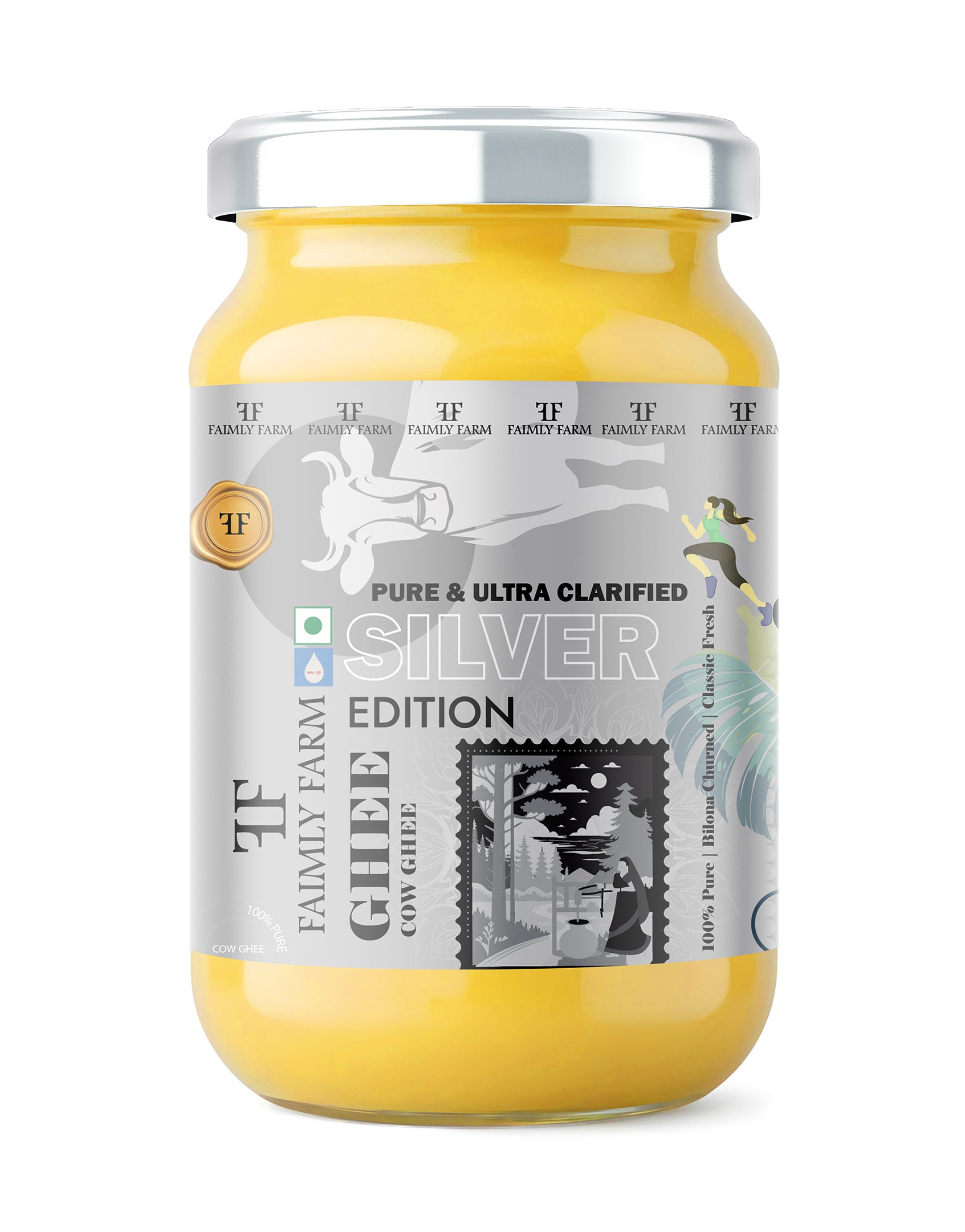 Faimly Farm Silver Edition A2 Cow Ghee Made Pure with Classic Fresh – A2 Cow Ghee