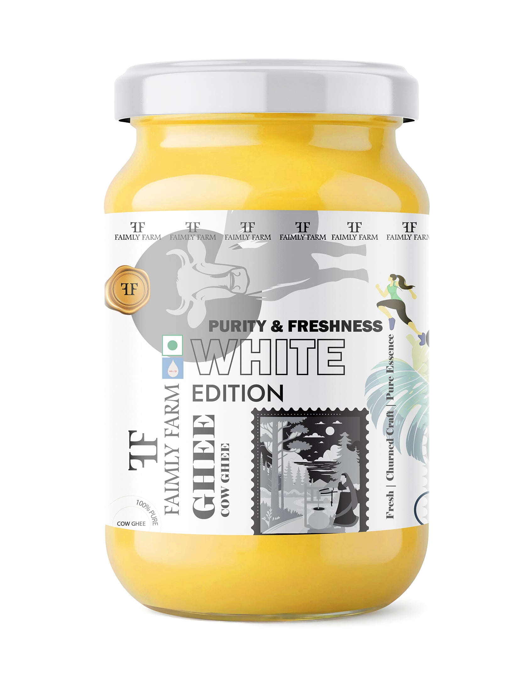 Faimly Farm White Edition A2 Cow Ghee Freshly Churned with Pure Essence – A2 Cow Ghee