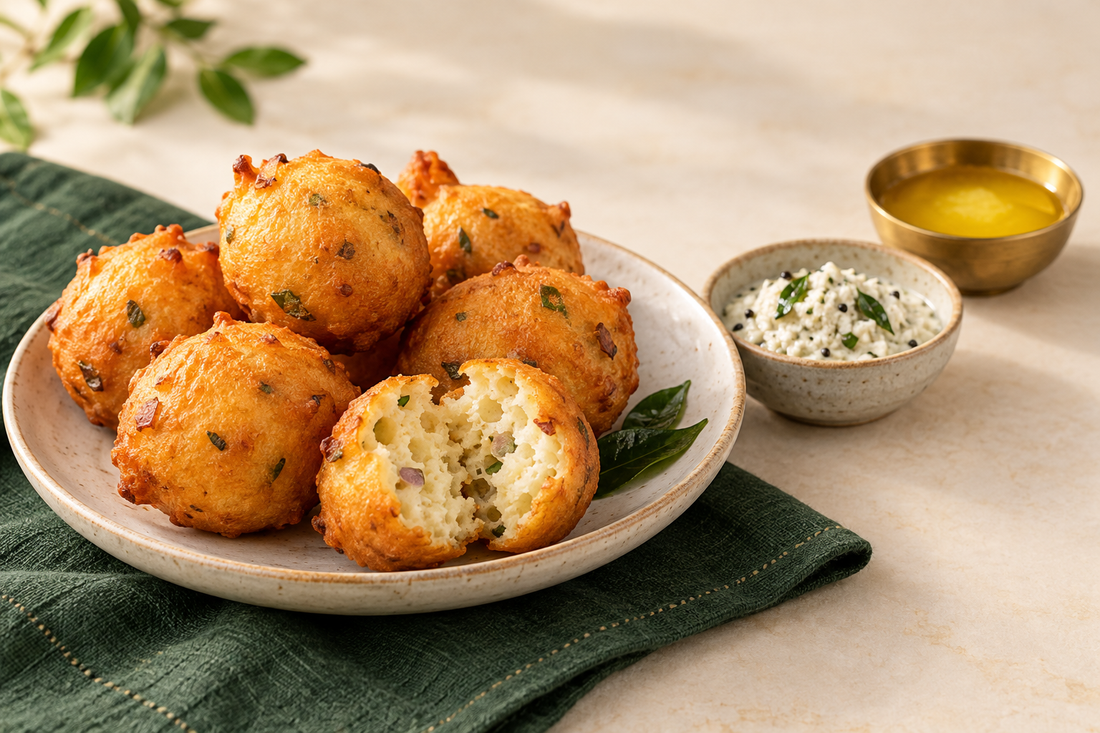 Mysore Bonda Recipe with A2 Ghee (South Indian Snack)