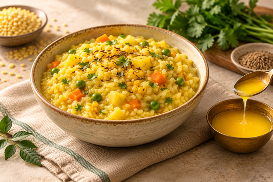 Soft Vegetable Khichdi Recipe with A2 Cow Ghee