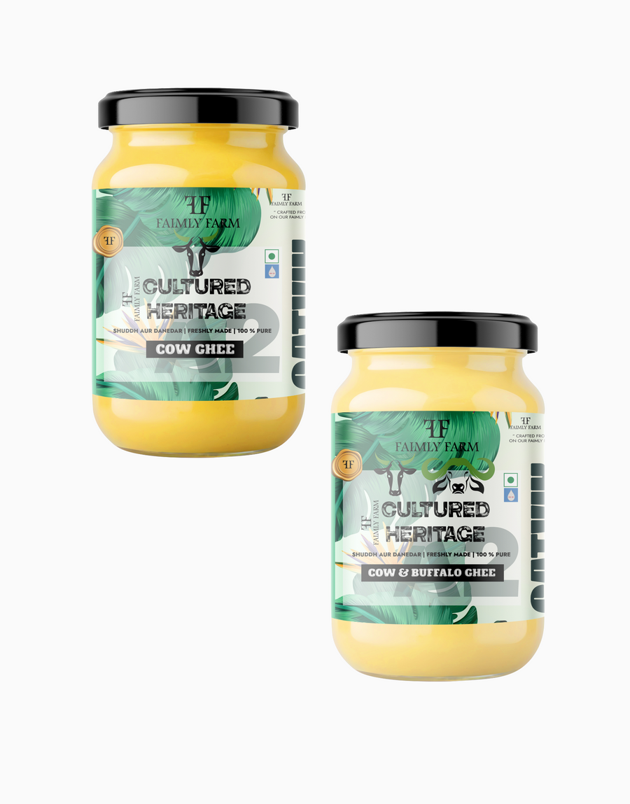 Faimly Farm Cultural Heritage Satvik A2 Ghee Kitchen Duo Pack – A2 Ghee Combo