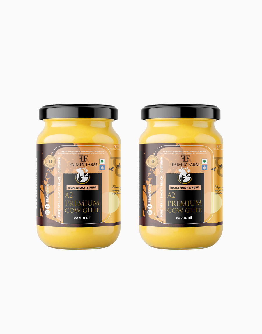 Faimly Farm Cultured A2 Cow Ghee Fresh and Premium Twin Ghee Pack – A2 Ghee Combo