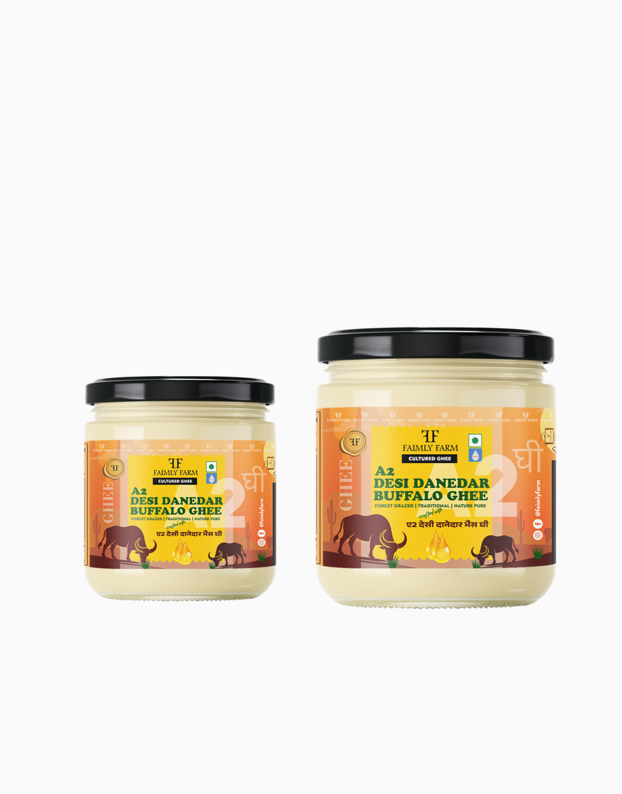 Faimly Farm Desi Danedar A2 Buffalo Ghee Forest Grazed Faimly Combo – A2 Ghee Combo