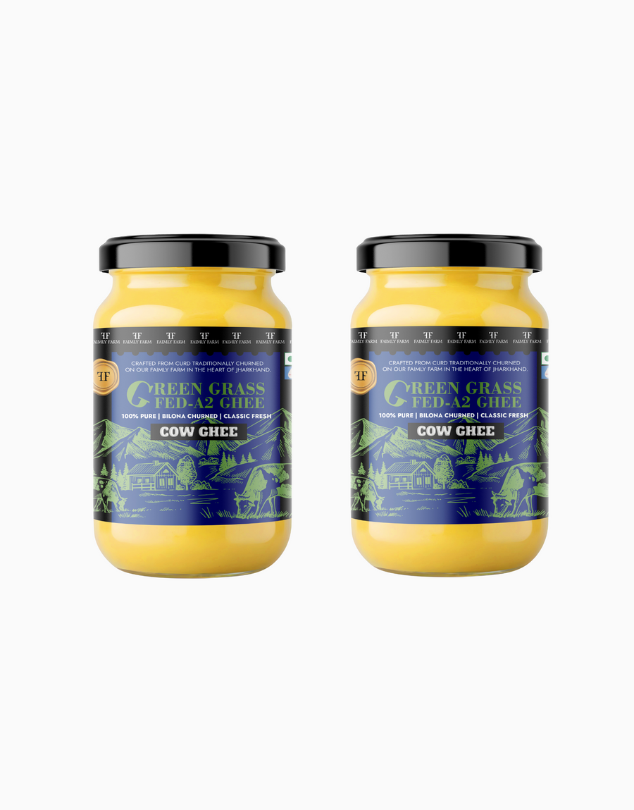 Faimly Farm Green Grass-Fed A2 Cow Ghee Twin Ghee Pack – A2 Ghee Combo