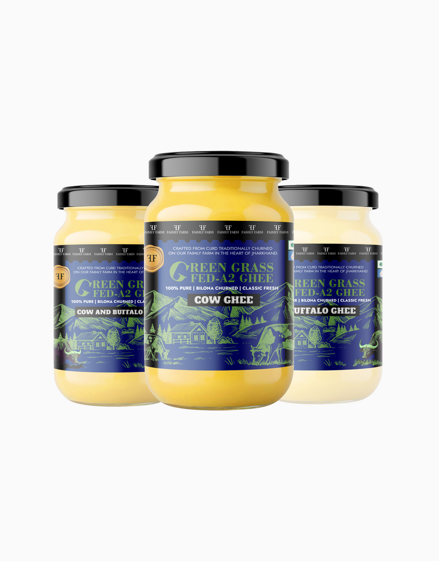Faimly Farm Green Grass-Fed A2 Ghee Trio Ghee Pack – A2 Ghee Trio Pack