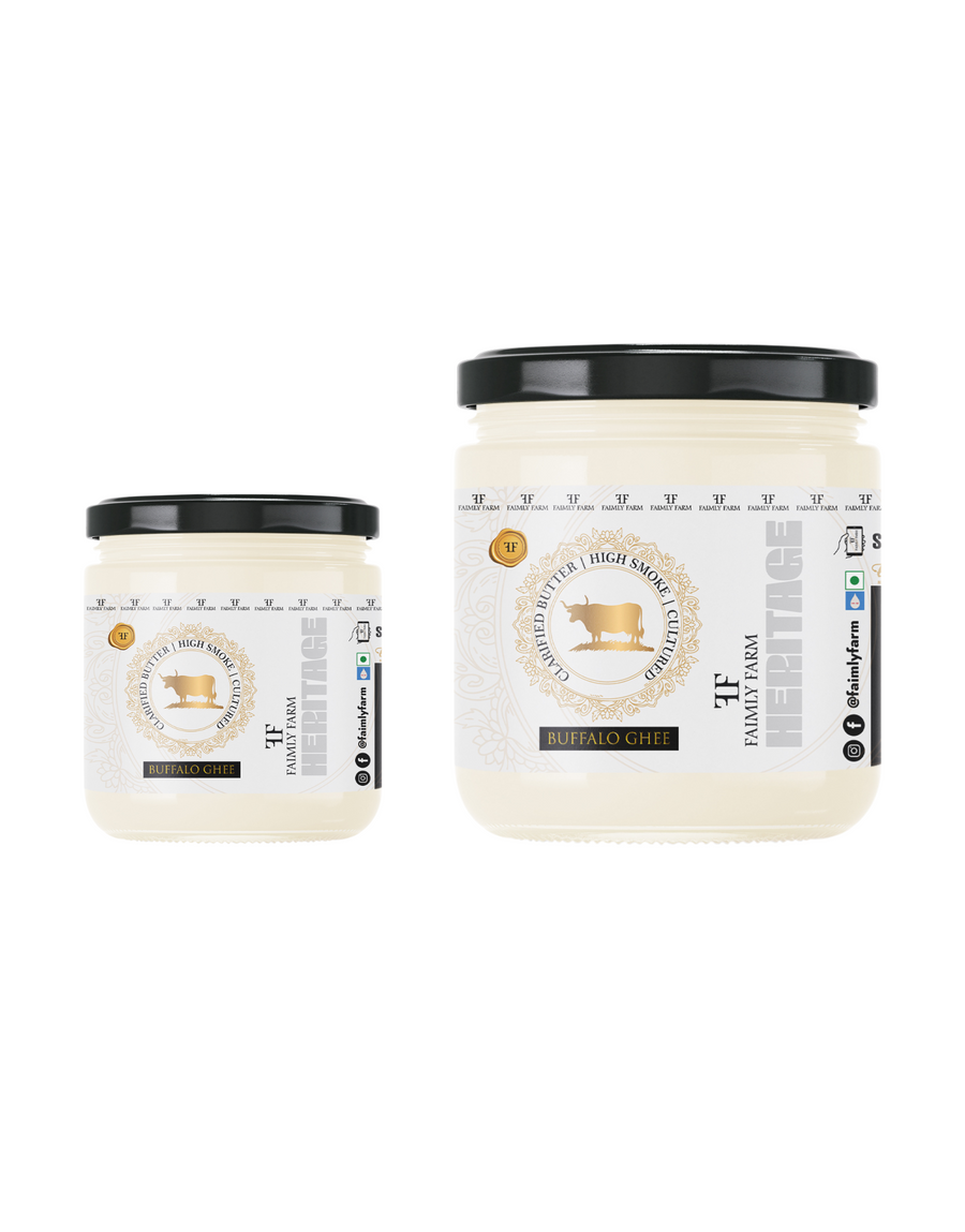Faimly Farm Heritage Cultured Cow Ghee Family Value Twin Pack – Buffalo Ghee