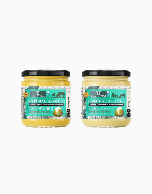 Natural A2 Ghee Smoky Fresh and Heritage Churned Festive Pack