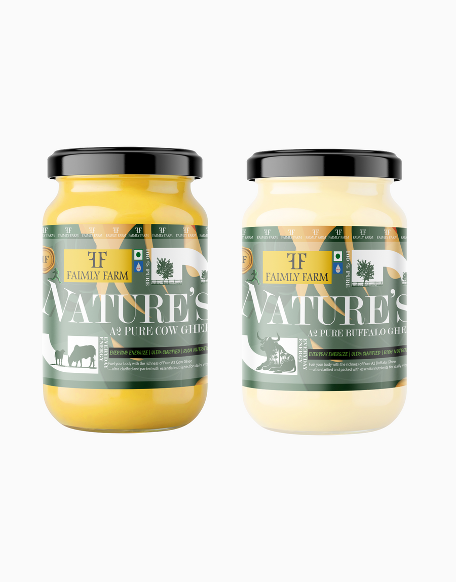 Faimly Farm Nature's Pure A2 Ghee Family Value Twin Pack – A2 Ghee Combo