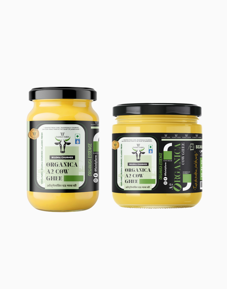 Faimly Farm Organica A2 Cow Ghee Bilona Churned HomeSaver Pack – A2 Ghee Combo