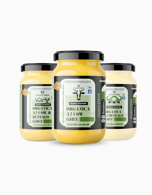 Organica A2 Ghee Bilona Churned Trio Ghee Pack