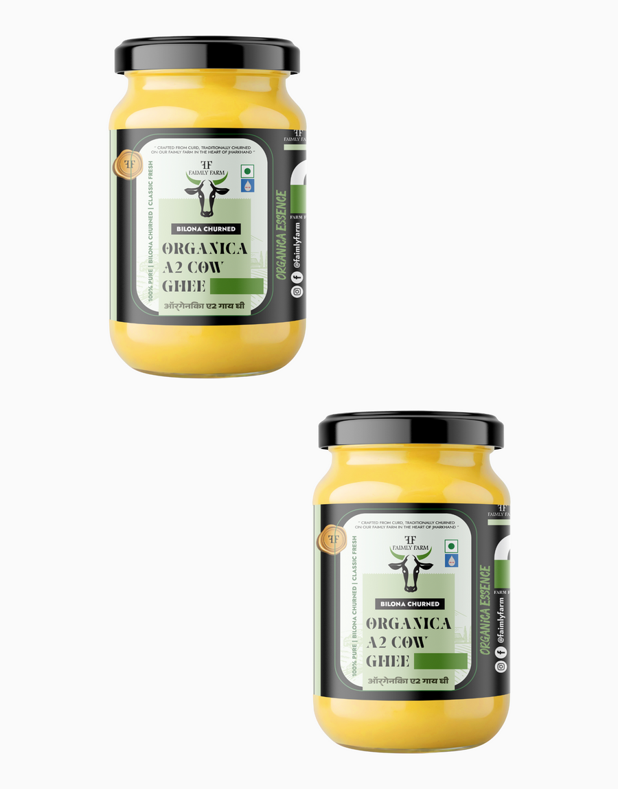 Faimly Farm Organica A2 Cow Ghee Bilona Churned Twin Ghee Pack – A2 Ghee Combo